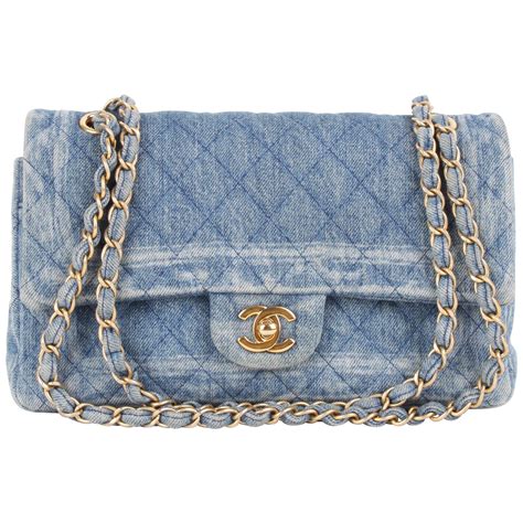 chanel classic flap denim|chanel denim flap bag 2019.